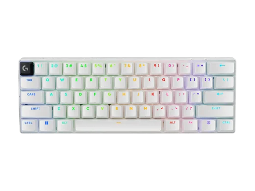 White Logitech G PRO X 60 keyboard