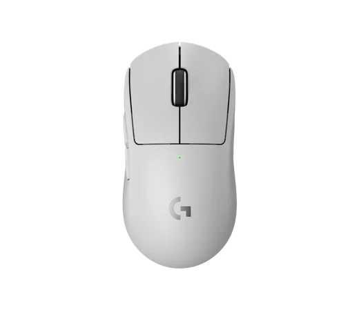 White Logitech G PRO wireless mouse